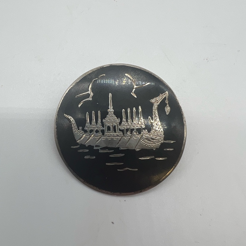 Vintage Siam Sterling Brooch